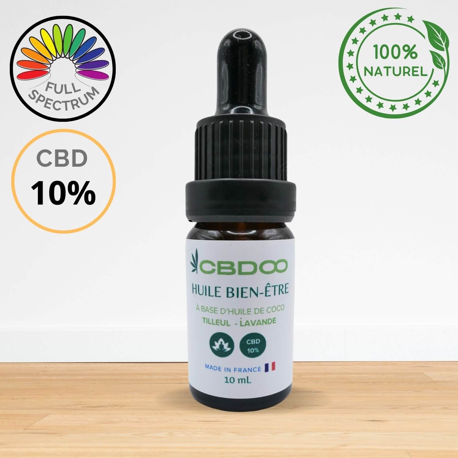 Huile CBD BIEN-ÊTRE - FULL SPECTRUM - MADE IN FRANCE