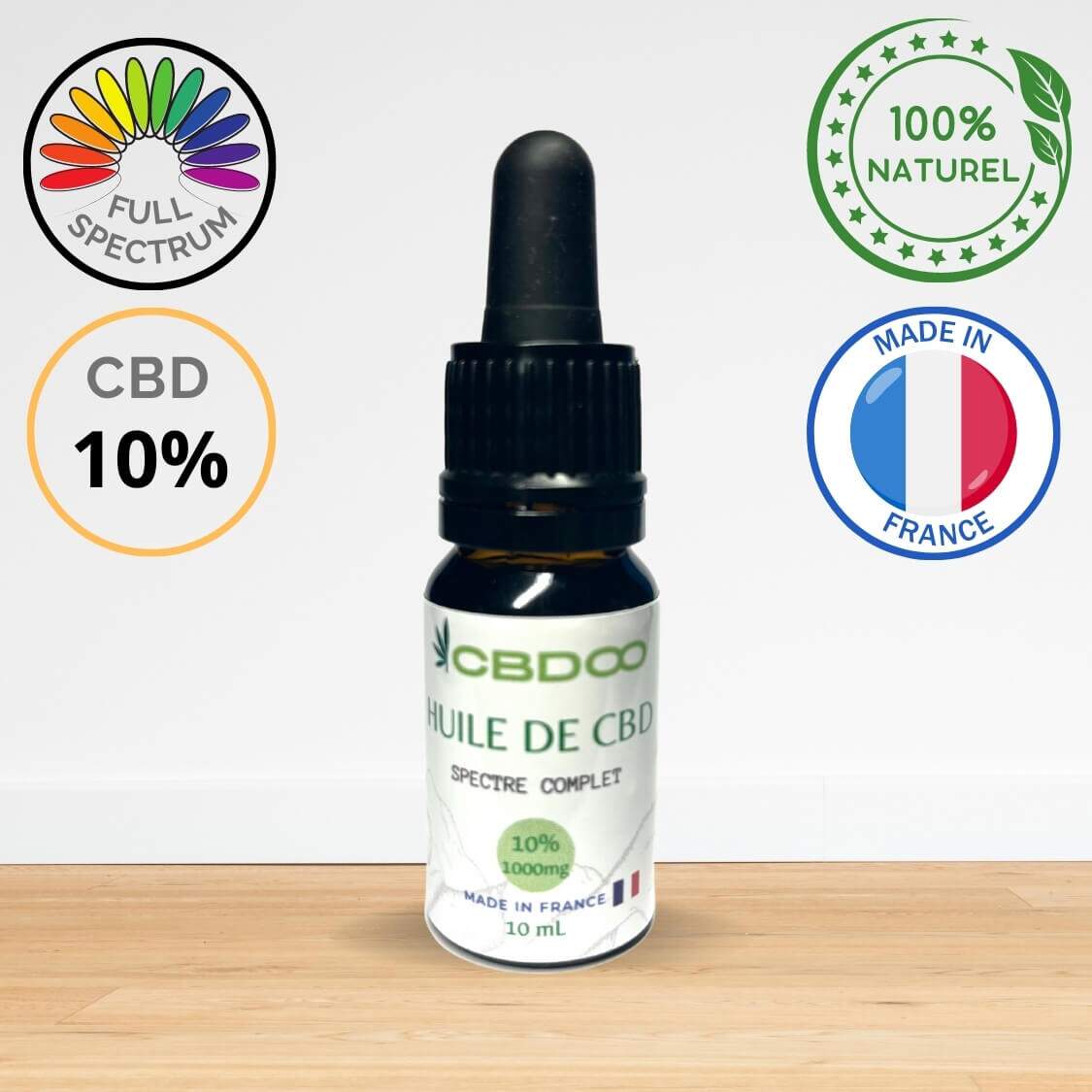 Óleo de cânhamo com 10% de CBD