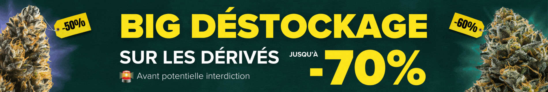 BIG DÉSTOCKAGE SUR LES DÉRIVÉS