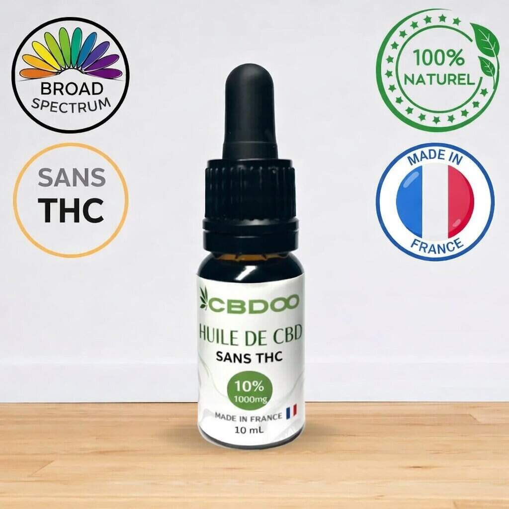 huile 10% broad spectrum sans thc