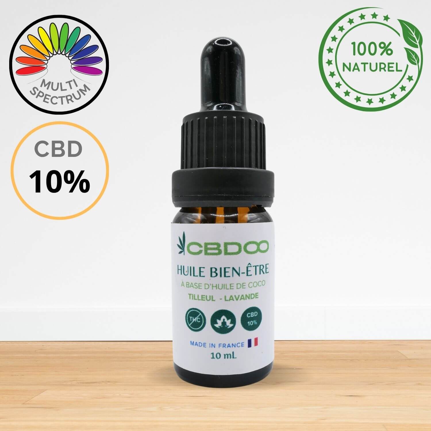 Huile CBD Broad spectrum BIEN-ÊTRE - NO THC - MADE IN FRANCE